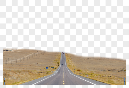 荒漠中的公路高清图片
