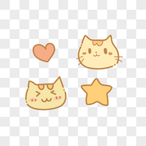 可爱猫咪星星图标图片