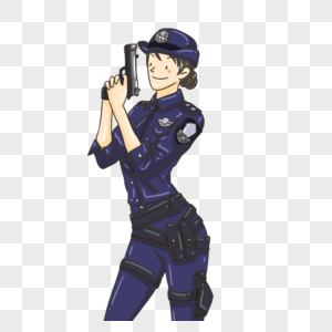 持枪女警图片