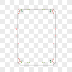 春天花朵樱花花瓣树叶边框图片