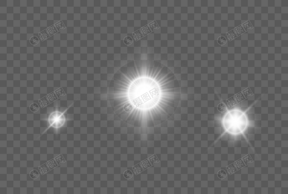 圆形白色爆炸辐射光效图片