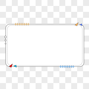 矩形边框白底边框高清图片