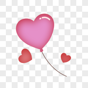 520情人节粉色爱心气球装饰高清图片