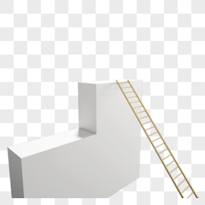 白色立体梯子图片