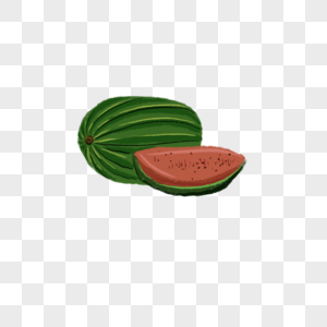 长长的西瓜免抠插图图片