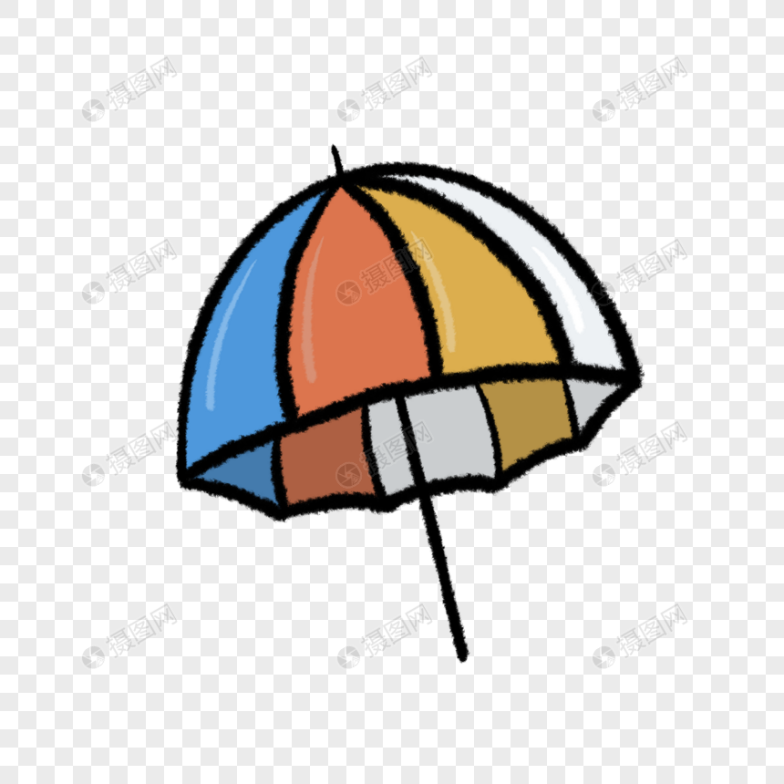 创意太阳伞免抠插图图片