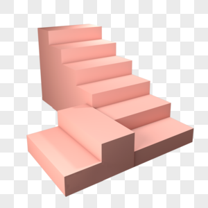 粉色向上楼梯图片