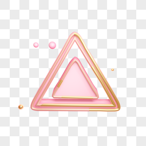 立体粉色三角形图片