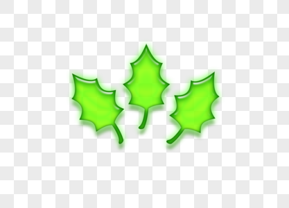 PSD植物绿色立体特色绿叶叶子图片