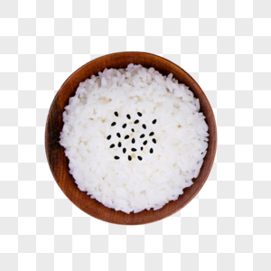 黑芝麻白米饭图片