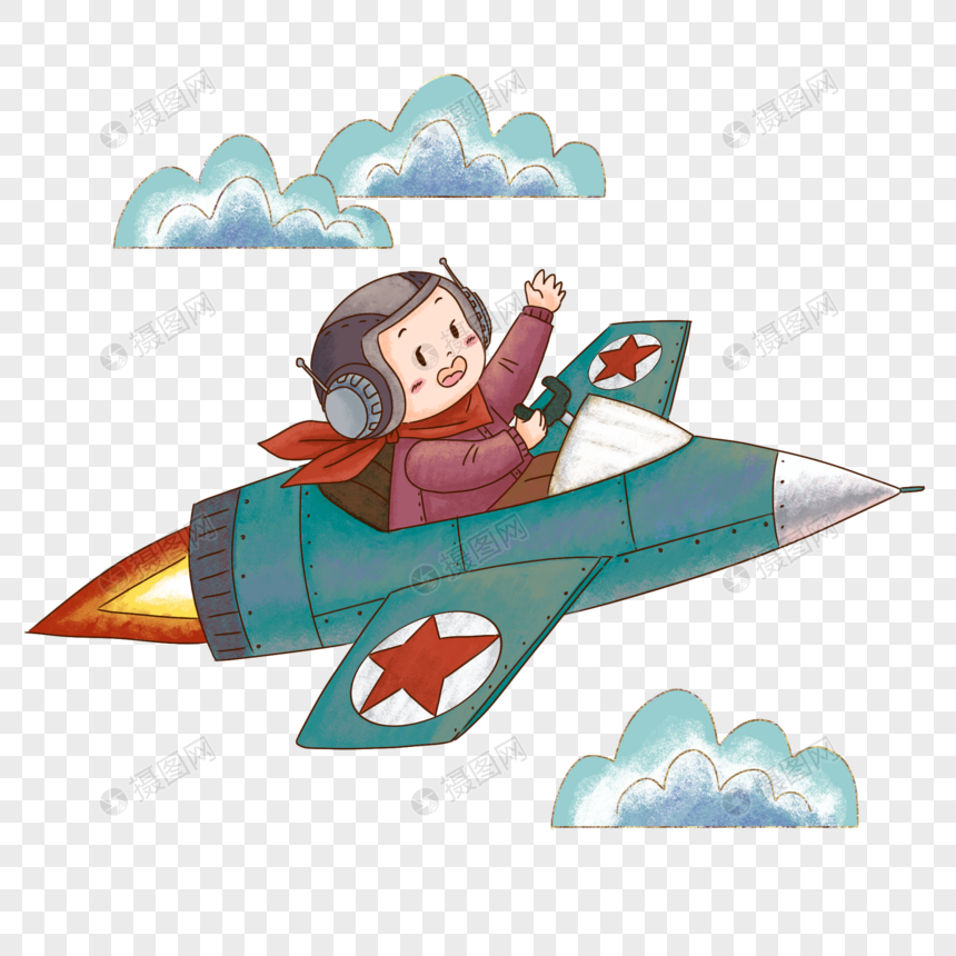 小朋友开飞机