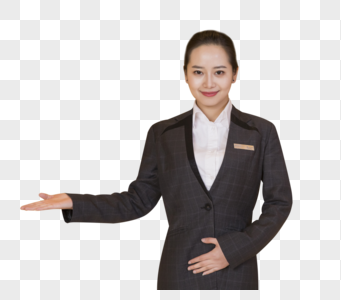 女服务员微笑服务模特高清图片素材