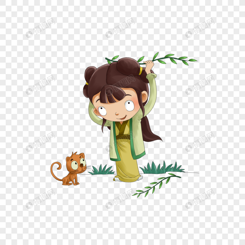 古风卡通插柳