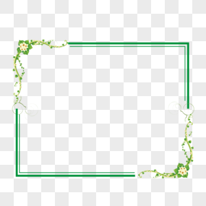 绿色花藤边框图片
