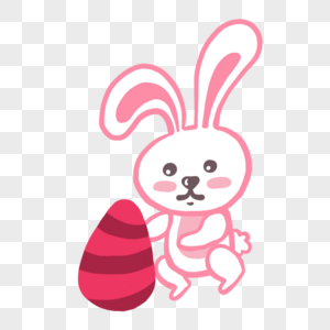 复活节追赶彩蛋的兔子图片
