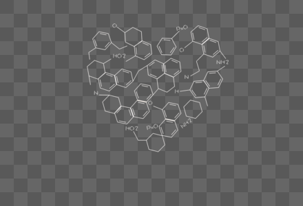 化学分子式心型高清图片