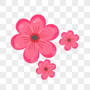 可爱卡通粉色花朵图片