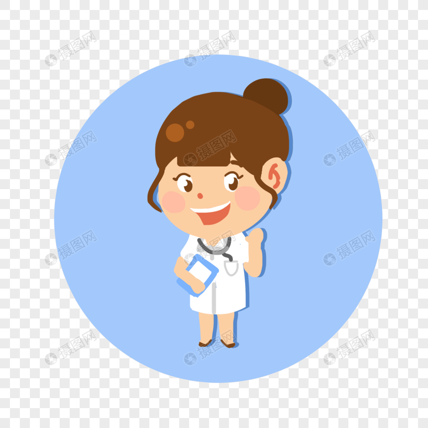 卡通女医生医疗形象