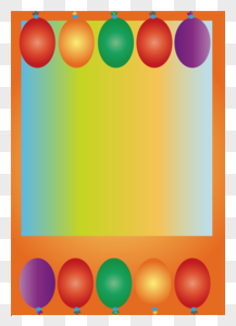 气球彩色花框高清图片