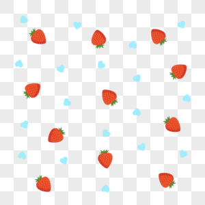 矢量可爱小清新草莓底纹高清图片素材