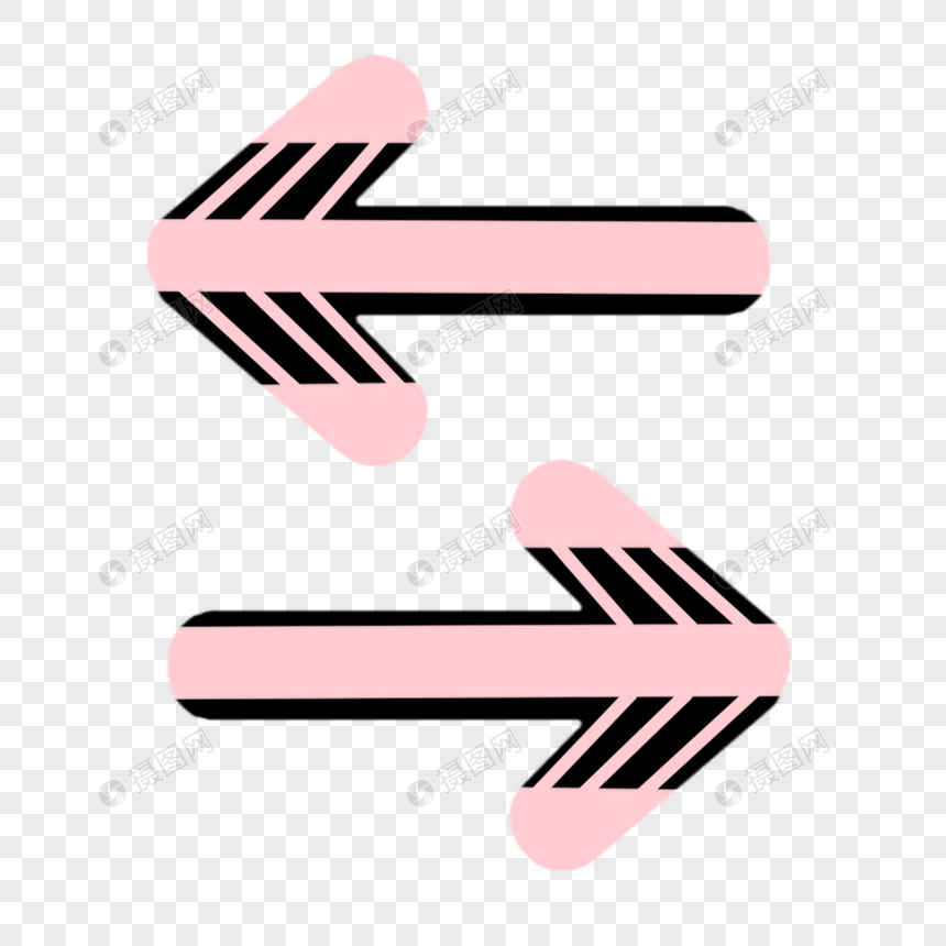 粉色箭头元素图片