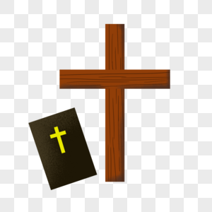 复活节十字架手绘插画图片
