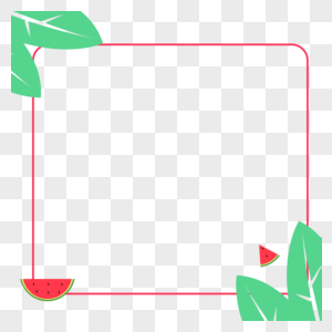 夏日西瓜绿色边框图片