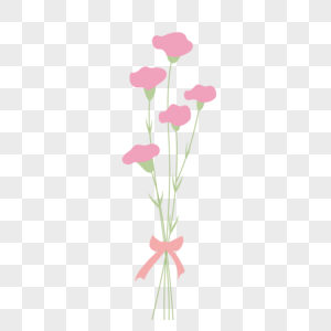 康乃馨母亲节花束免抠素材高清图片