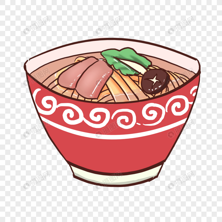 牛肉面拉面美食卡通