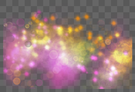 黄紫混彩星云光效高清图片
