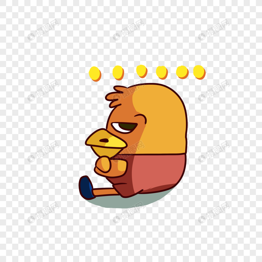 黄色鸭子无语表情包