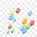 儿童节的彩色气球图片