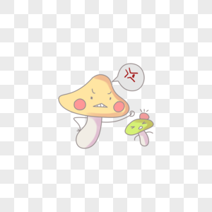 萌萌哒黄色蘑菇表情包图片