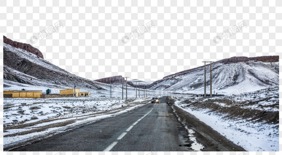 摩洛哥雪景公路图片