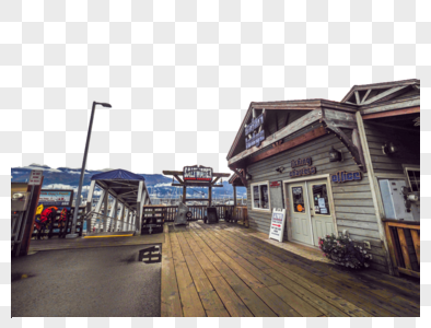 美国阿拉斯加西沃德码头木屋图片