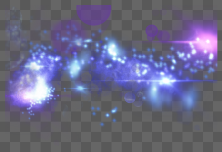蓝紫色星团光效图片