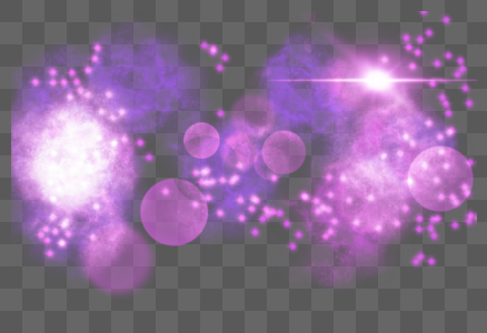 紫色梦幻星空光效图片