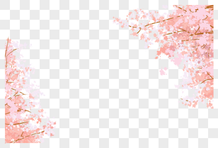 樱花树手绘樱花树高清图片