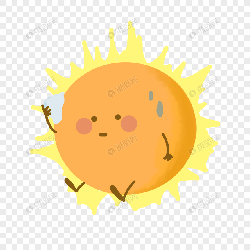 太阳烈日气象天晴炎热卡通