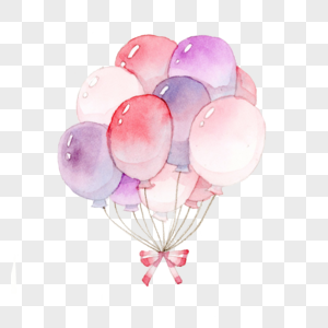 梦幻粉色气球图片