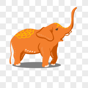 橙色大象图片