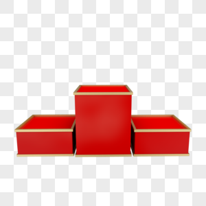 淘宝天猫产品产品展台红色金色方形台子高清图片