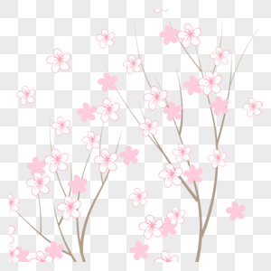 樱花梅花桃花免抠素材花朵高清图片素材