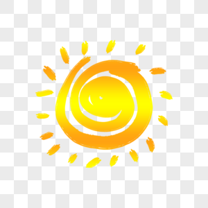 太阳手绘图片