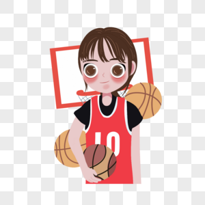 篮球女孩打篮球人物配图高清图片
