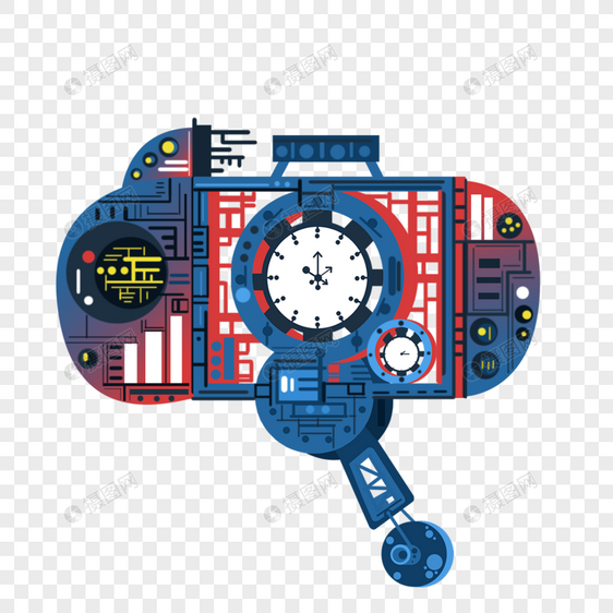 科幻战舰类型玩具挂钟图片