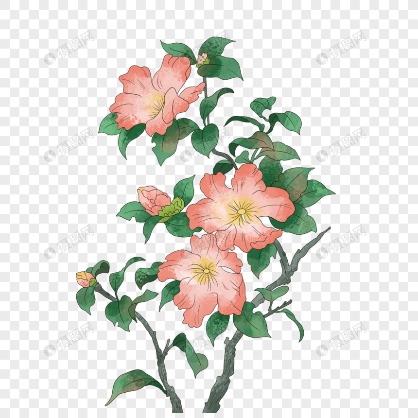 山药花元素素材下载-正版素材401100050-摄图网