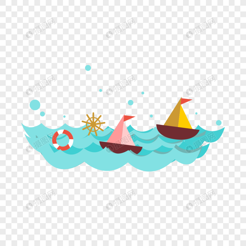 童趣元素小帆船图片