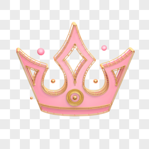 立体粉色皇冠插图图片