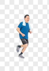 跑步的老人中老年跑步高清图片